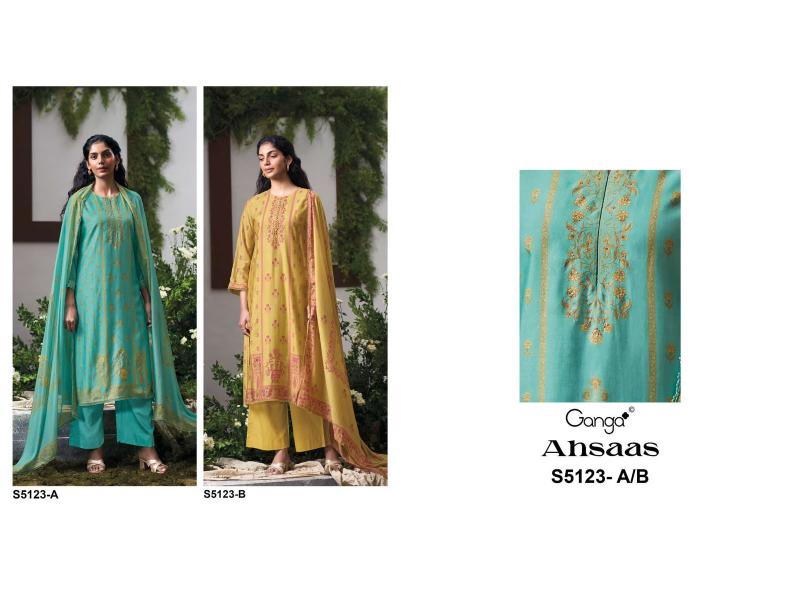 Ganga ehsaas 5123 best wholesale dress materials in india